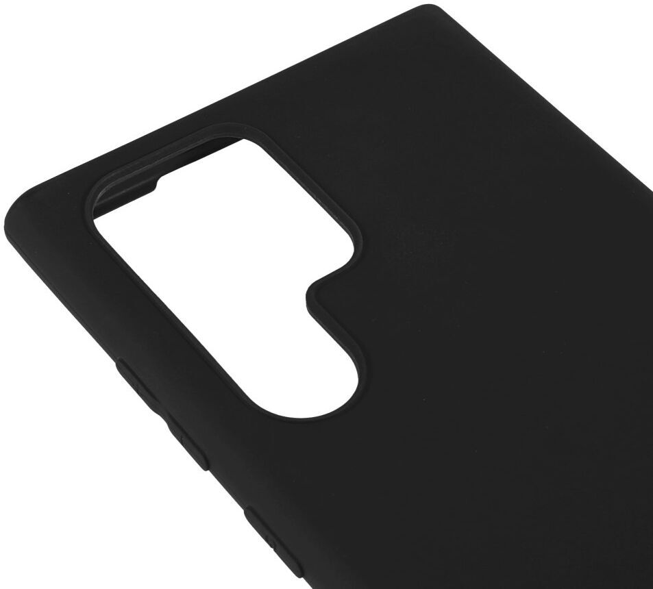 Samsung Galaxy S22 Ultra Hoesje Dun TPU Matte Back Cover Zwart afbeelding 6