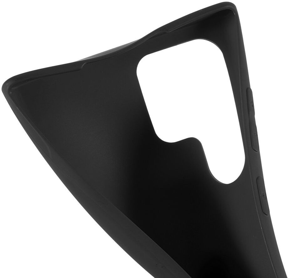Samsung Galaxy S22 Ultra Hoesje Dun TPU Matte Back Cover Zwart afbeelding 3