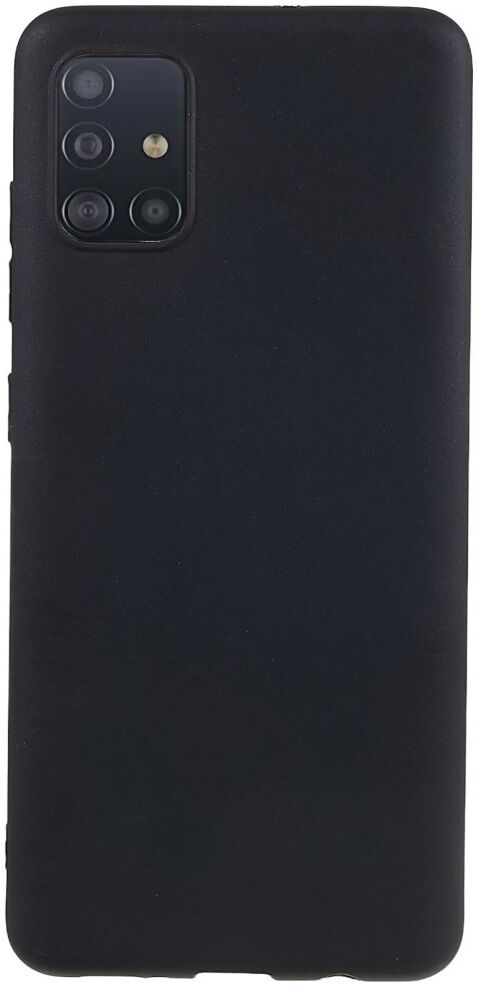 Samsung Galaxy A51 Hoesje Dun TPU Matte Back Cover Zwart afbeelding 1