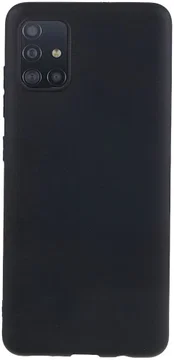 Samsung Galaxy A51 Hoesje Dun TPU Matte Back Cover Zwart
