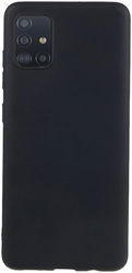Samsung Galaxy A51 Hoesje Dun TPU Matte Back Cover Zwart afbeelding
