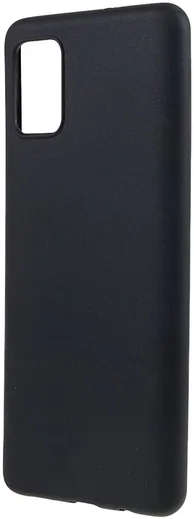 Samsung Galaxy A51 Hoesje Dun TPU Matte Back Cover Zwart afbeelding 2