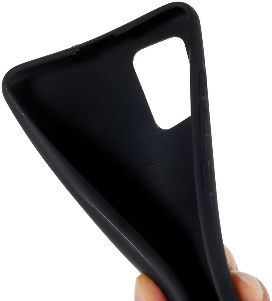 Samsung Galaxy A51 Hoesje Dun TPU Matte Back Cover Zwart afbeelding 3
