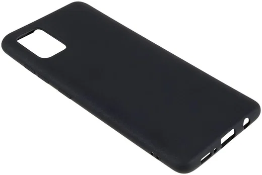 Samsung Galaxy A51 Hoesje Dun TPU Matte Back Cover Zwart afbeelding 5