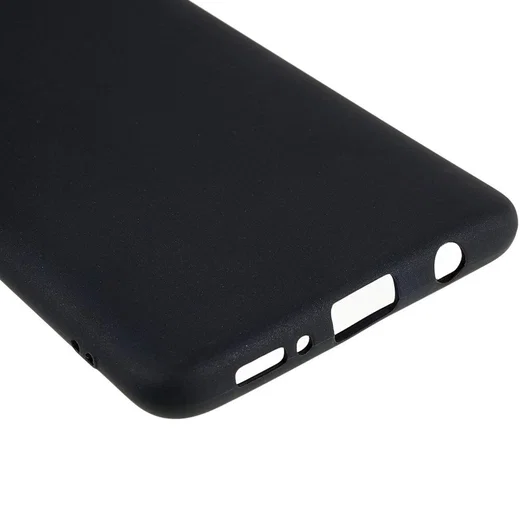 Samsung Galaxy A51 Hoesje Dun TPU Matte Back Cover Zwart afbeelding 6