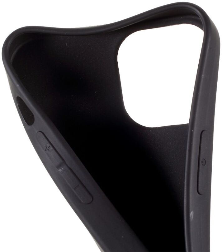 Apple iPhone 13 Hoesje Dun TPU Matte Back Cover Zwart afbeelding 3