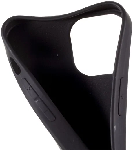 Apple iPhone 13 Hoesje Dun TPU Matte Back Cover Zwart afbeelding 3