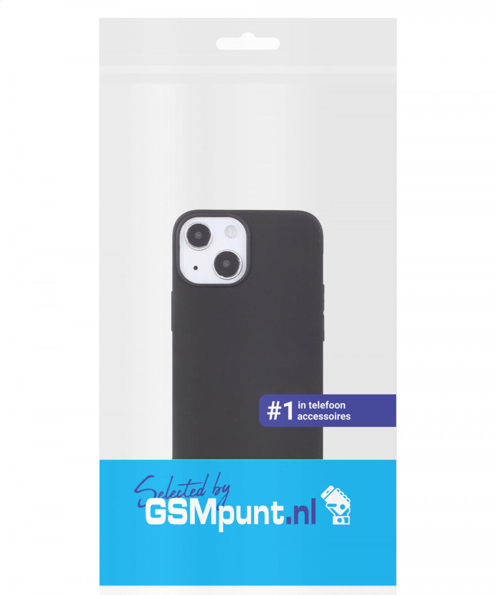 Apple iPhone 13 Hoesje Dun TPU Matte Back Cover Zwart afbeelding 9