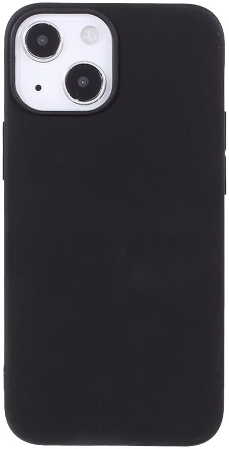 Apple iPhone 13 Hoesje Dun TPU Matte Back Cover Zwart afbeelding 1
