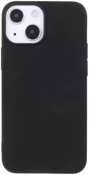 Apple iPhone 13 Hoesje Dun TPU Matte Back Cover Zwart