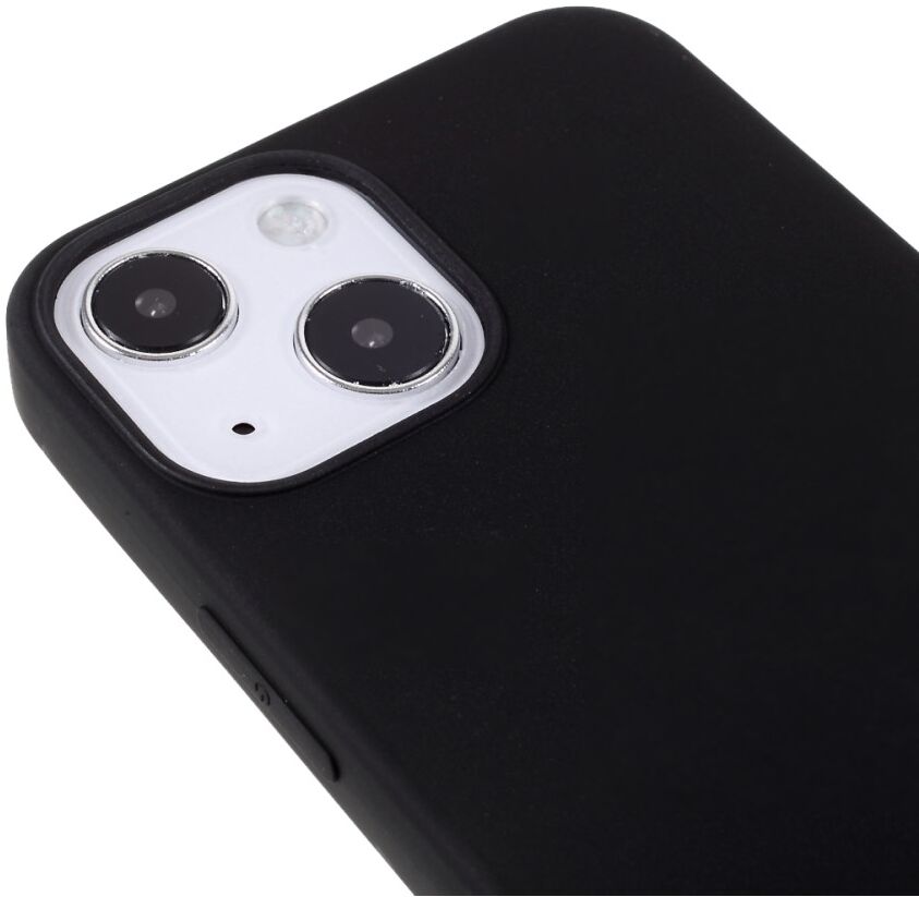 Apple iPhone 13 Hoesje Dun TPU Matte Back Cover Zwart afbeelding 7