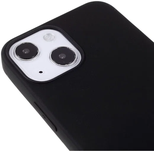 Apple iPhone 13 Hoesje Dun TPU Matte Back Cover Zwart afbeelding 7