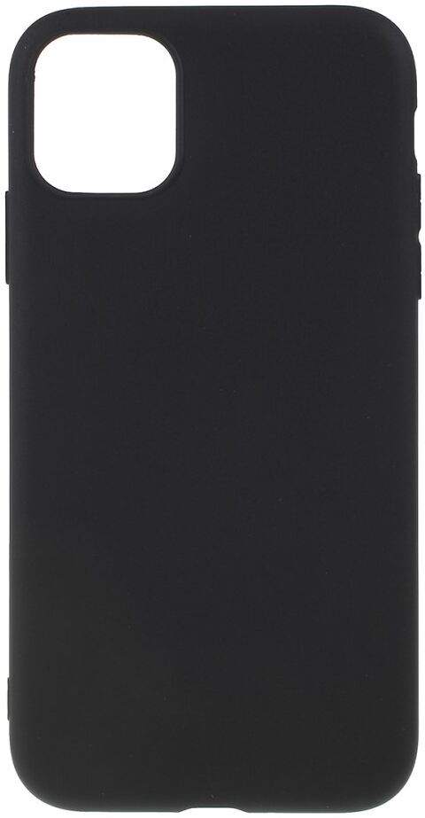 Apple iPhone 11 Hoesje Dun TPU Matte Back Cover Zwart afbeelding 2
