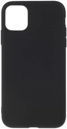 Apple iPhone 11 Hoesje Dun TPU Matte Back Cover Zwart afbeelding 2