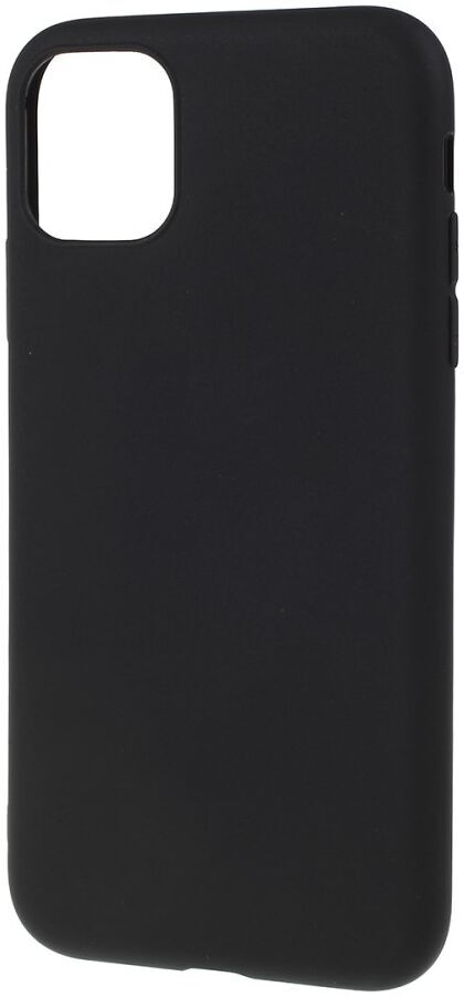 Apple iPhone 11 Hoesje Dun TPU Matte Back Cover Zwart afbeelding 3