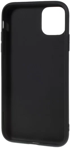 Apple iPhone 11 Hoesje Dun TPU Matte Back Cover Zwart afbeelding 4