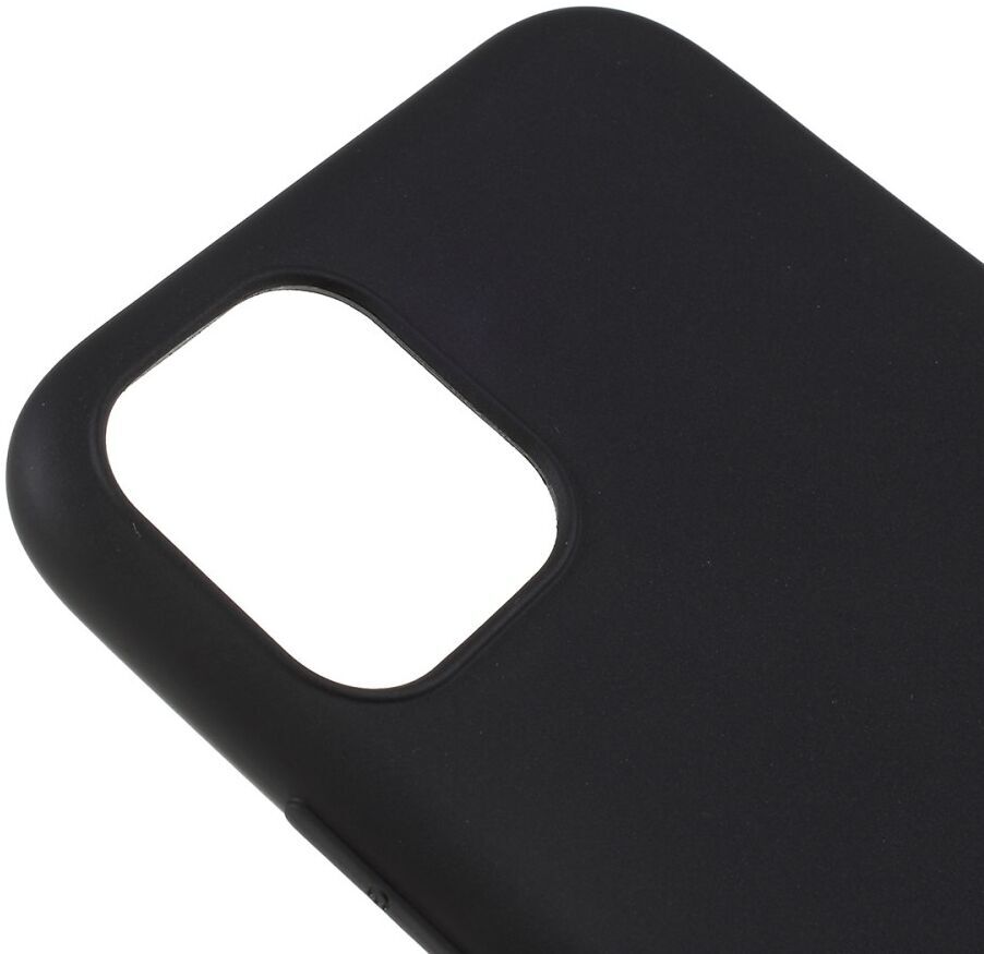 Apple iPhone 11 Hoesje Dun TPU Matte Back Cover Zwart afbeelding 5