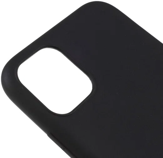 Apple iPhone 11 Hoesje Dun TPU Matte Back Cover Zwart afbeelding 5