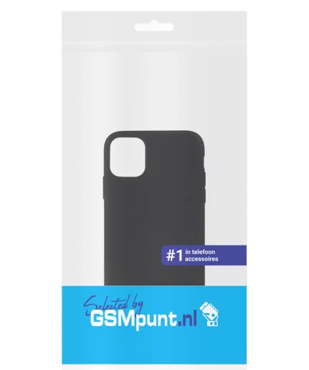 Apple iPhone 11 Hoesje Dun TPU Matte Back Cover Zwart afbeelding 7