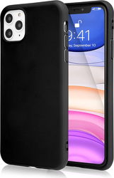 Apple iPhone 11 Pro Hoesje Dun TPU Matte Back Cover Zwart afbeelding