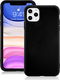 Apple iPhone 11 Pro Hoesje Dun TPU Matte Back Cover Zwart afbeelding 2