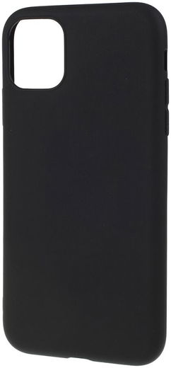 Apple iPhone 11 Pro Hoesje Dun TPU Matte Back Cover Zwart afbeelding 4