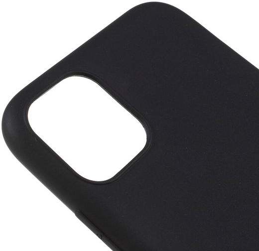 Apple iPhone 11 Pro Hoesje Dun TPU Matte Back Cover Zwart afbeelding 6