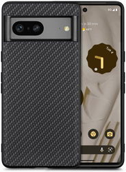 Google Pixel 7a Hoesje Carbon Fiber Back Cover Zwart afbeelding