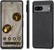 Google Pixel 7a Hoesje Carbon Fiber Back Cover Zwart afbeelding 2