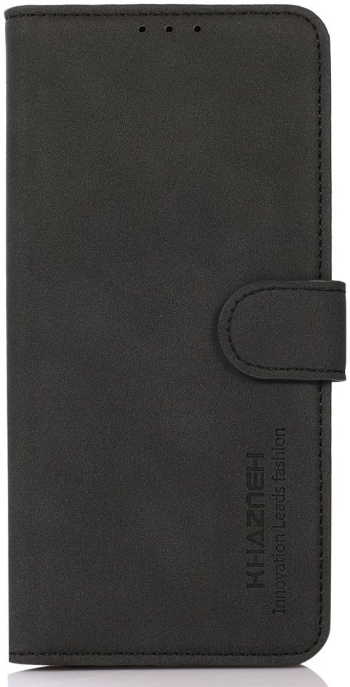 KHAZNEH Motorola Moto G73 Hoesje Retro Wallet Book Case Zwart afbeelding 2