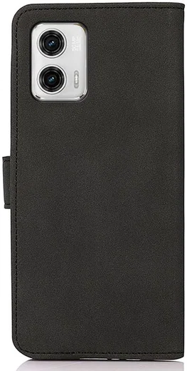 KHAZNEH Motorola Moto G73 Hoesje Retro Wallet Book Case Zwart afbeelding 8