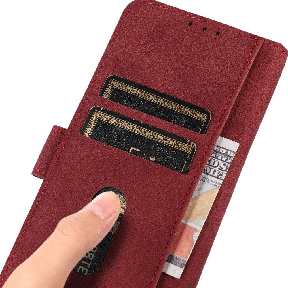 KHAZNEH Motorola Moto G73 Hoesje Retro Wallet Book Case Rood afbeelding 5