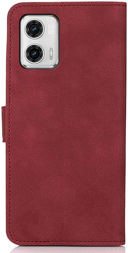 KHAZNEH Motorola Moto G73 Hoesje Retro Wallet Book Case Rood afbeelding 8