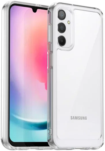 Samsung Galaxy A24 Hoesje Hybride Back Cover Transparant afbeelding 1