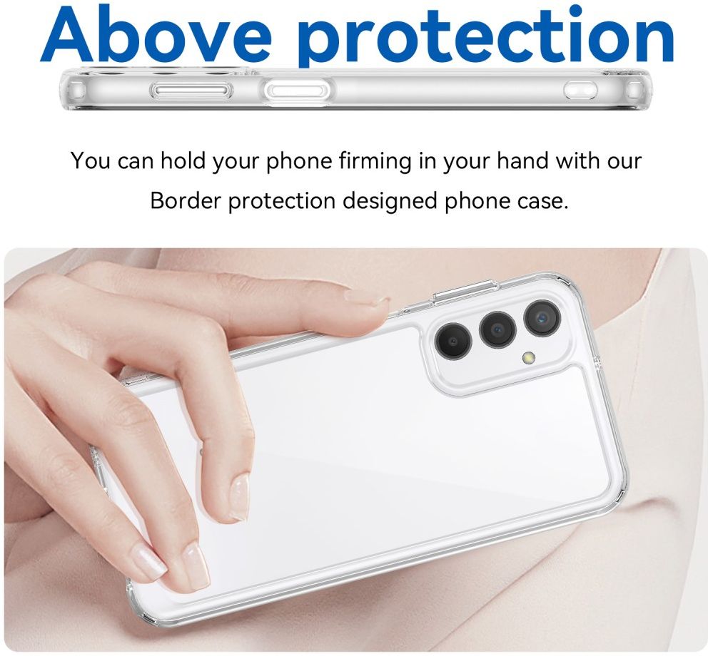 Samsung Galaxy A24 Hoesje Hybride Back Cover Transparant afbeelding 3