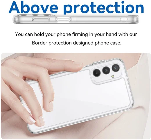 Samsung Galaxy A24 Hoesje Hybride Back Cover Transparant afbeelding 3