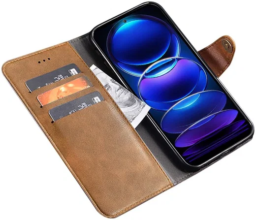 Xiaomi Redmi A1 / A2 Hoesje Wallet Book Case Kunstleer Bruin afbeelding 1