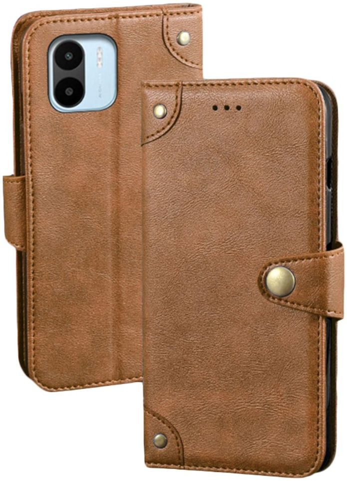 Xiaomi Redmi A1 / A2 Hoesje Wallet Book Case Kunstleer Bruin afbeelding 2