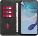 Motorola Moto G73 Hoesje Wallet Book Case Kunstleer Zwart
