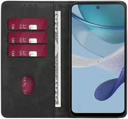 Motorola Moto G73 Hoesje Wallet Book Case Kunstleer Zwart afbeelding