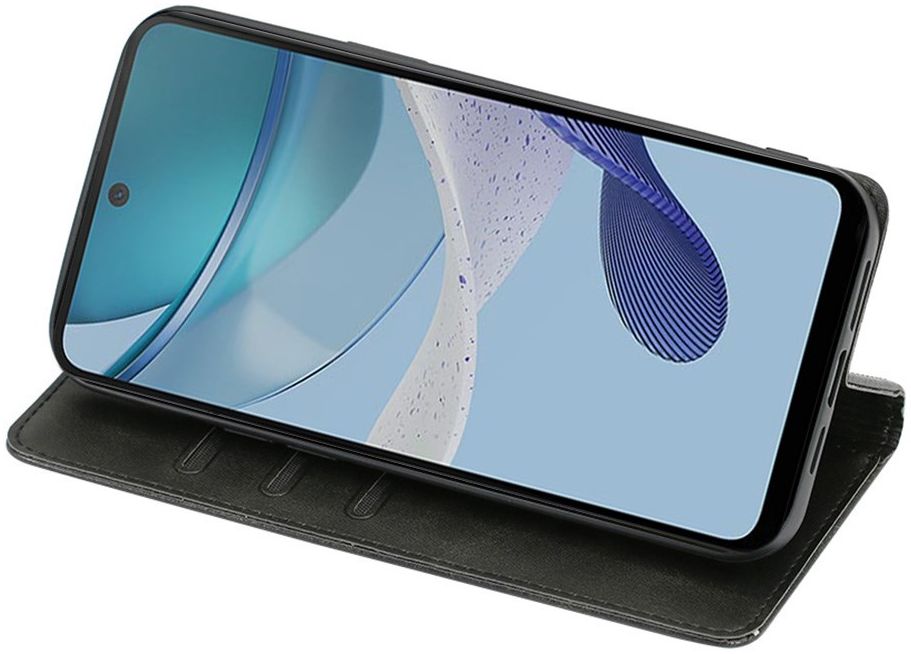 Motorola Moto G73 Hoesje Wallet Book Case Kunstleer Zwart afbeelding 4