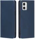 Motorola Moto G73 Hoesje Wallet Book Case Kunstleer Blauw afbeelding 2
