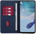 Motorola Moto G73 Hoesje Wallet Book Case Kunstleer Blauw