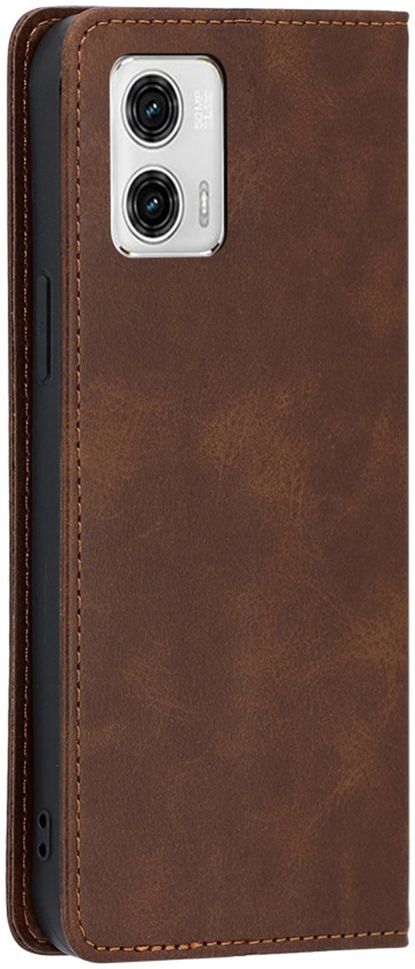 Motorola Moto G73 Hoesje Wallet Book Case Kunstleer Bruin afbeelding 6
