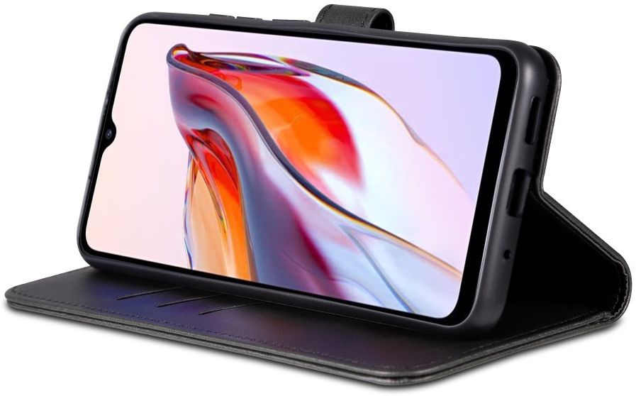 AZNS Xiaomi Redmi 12C Hoesje Wallet Book Case Kunstleer Zwart afbeelding 3