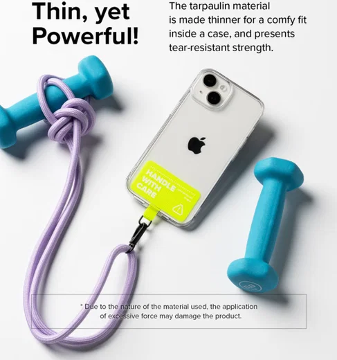 Ringke Holder Link Strap Groen - Universeel Telefoon Koord Zwart / Wit afbeelding 3