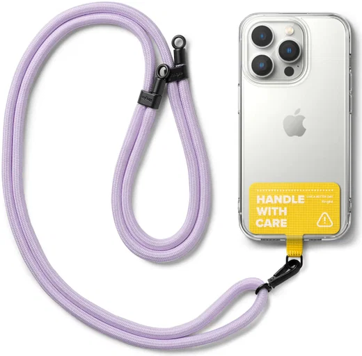 Ringke Holder Link Strap Geel - Universeel Telefoon Koord Paars afbeelding 1