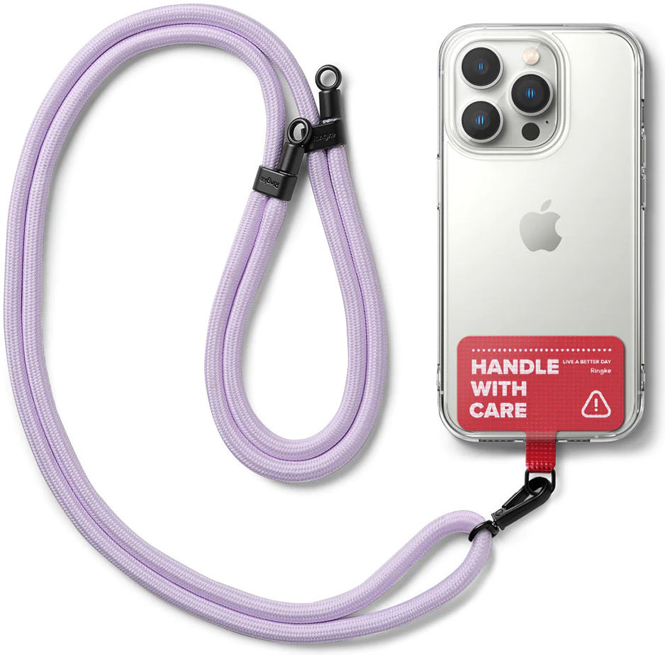 Ringke Holder Link Strap Rood - Universeel Telefoon Koord Paars afbeelding 1