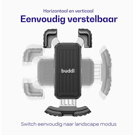 Buddi Tour Universele Telefoonhouder Fiets / MTB / Wielrenfiets Zwart afbeelding 6