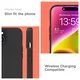 Apple iPhone 14 Hoesje Dun TPU Matte Back Cover Zwart afbeelding 2